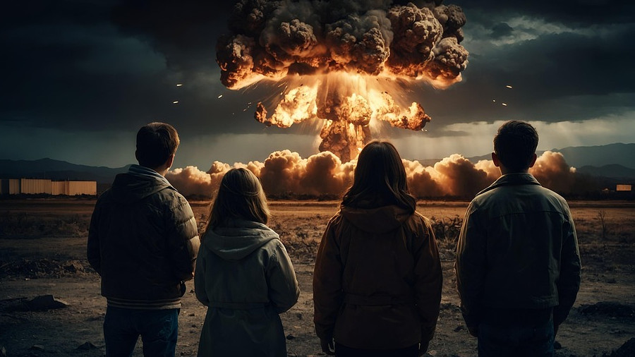 Atombombe, Familie schaut zu