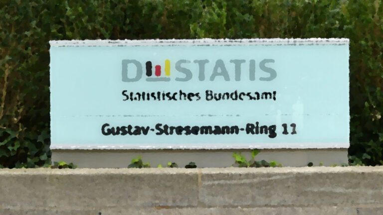 Schild, Statistisches Bundesamt