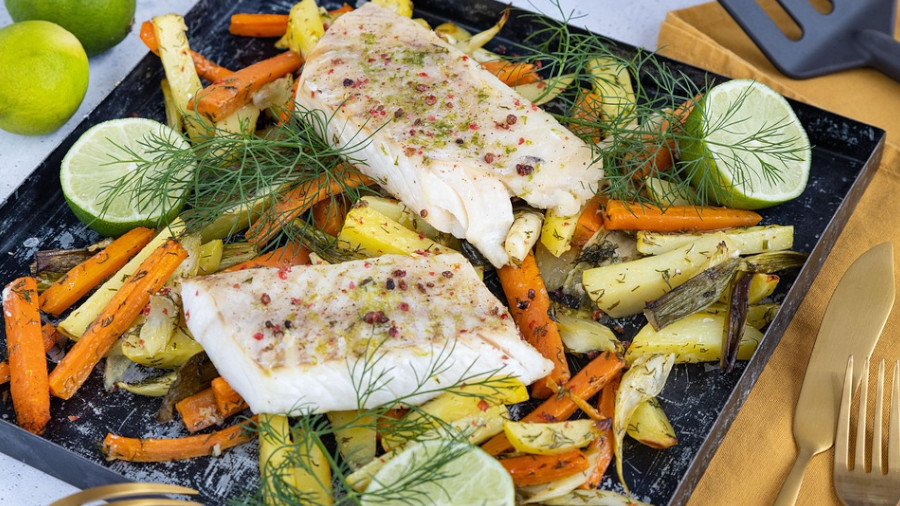 Fisch und Gemüse