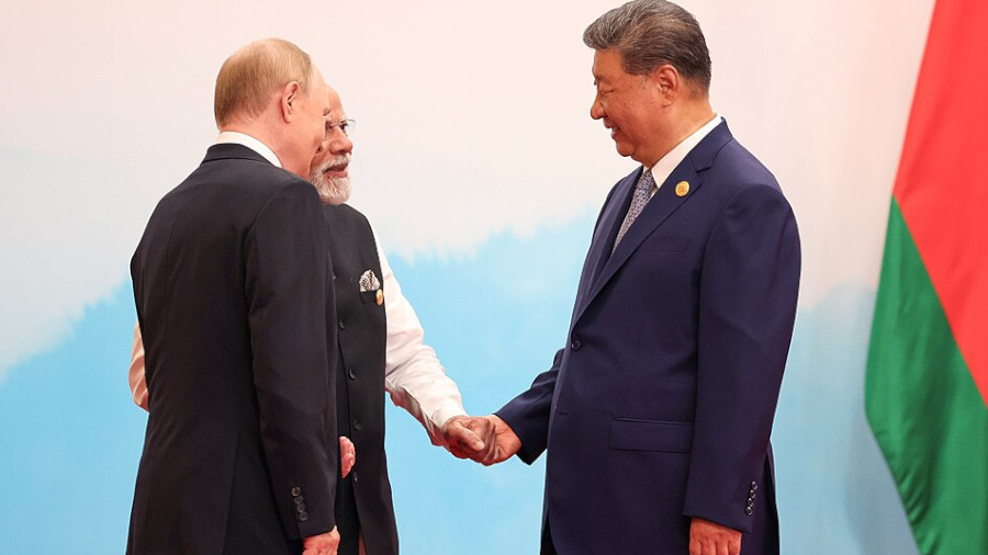 Putin, Xi und Modi, Shanghai Cooperation Organization
