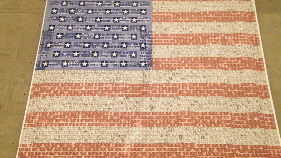 US-Flagge aus Bildern zusammengesetzt