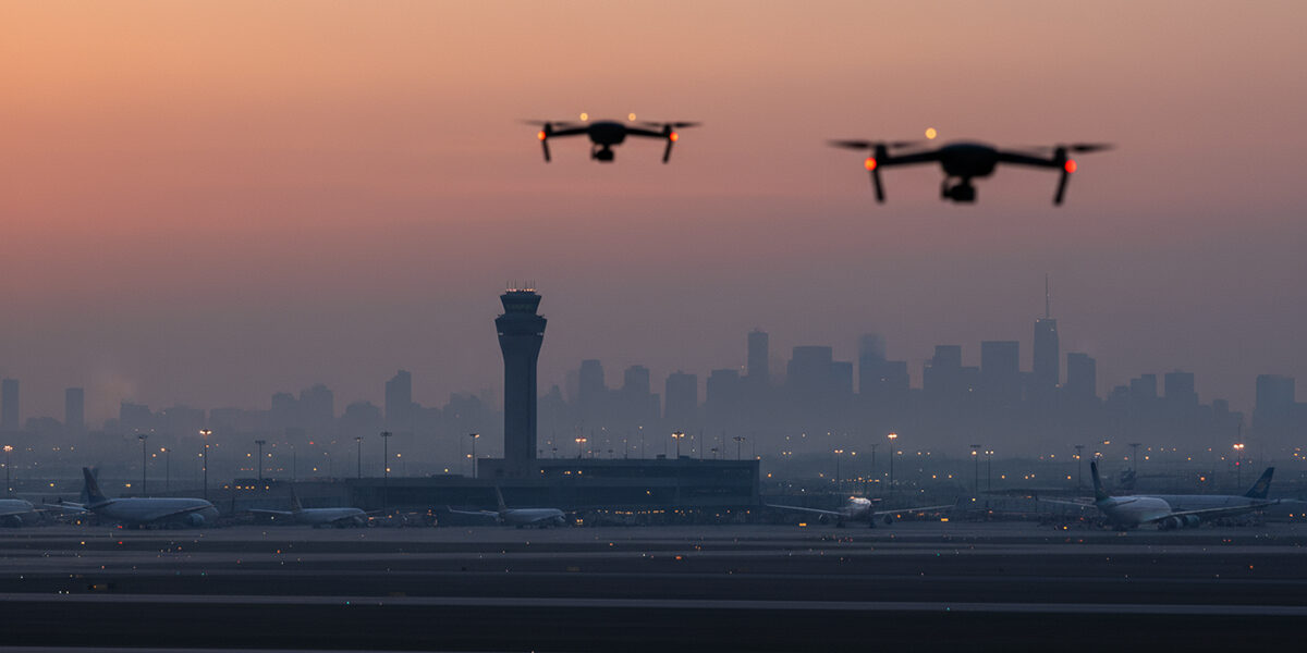 Drohnenalarm über dem Flughafen