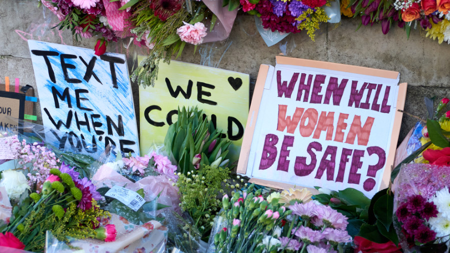 London, Uk - Mar 13 2021, Thousands of people attended the vigil for Sarah Everard in Clapham Common.