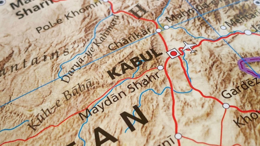 Karte von Kabul, Afghanistan, Reiseziel, Welttourismus, Welthandel, Politik und Wirtschaft