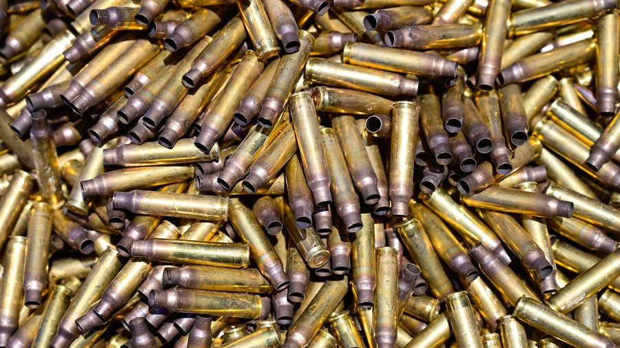 5,56 mm Schalen von m16 nach dem Brand