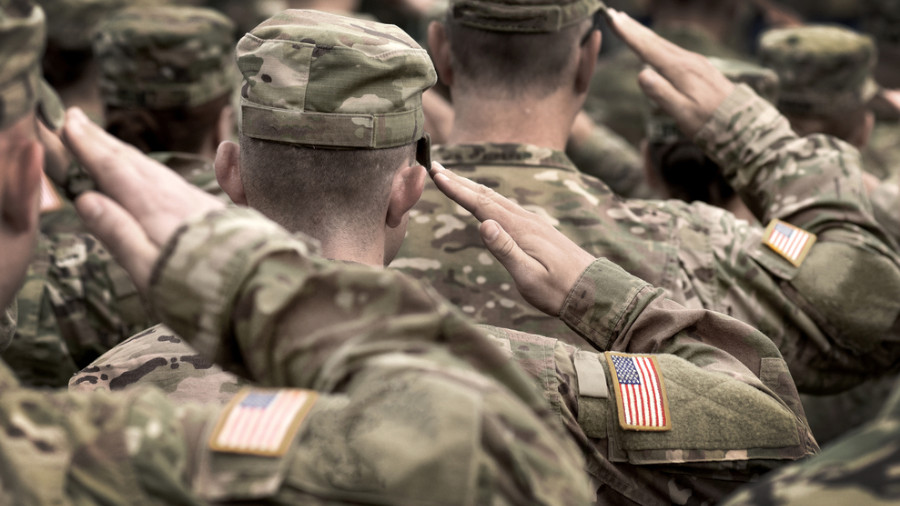 US-Militärübnis. Soldaten der US-Armee. Gedenktag. Veteranentag.