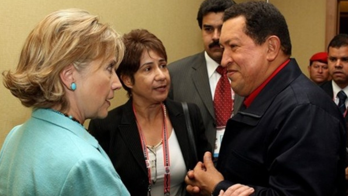 Hillary Clinton und Hugo Chavez