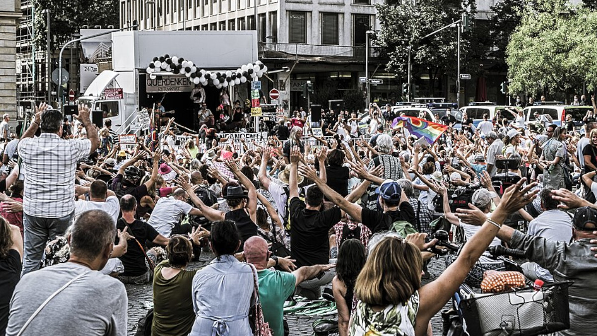 Corona-Protest in Frankfurt am Main