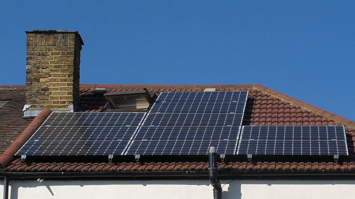 Solar-Panel auf dem Dach