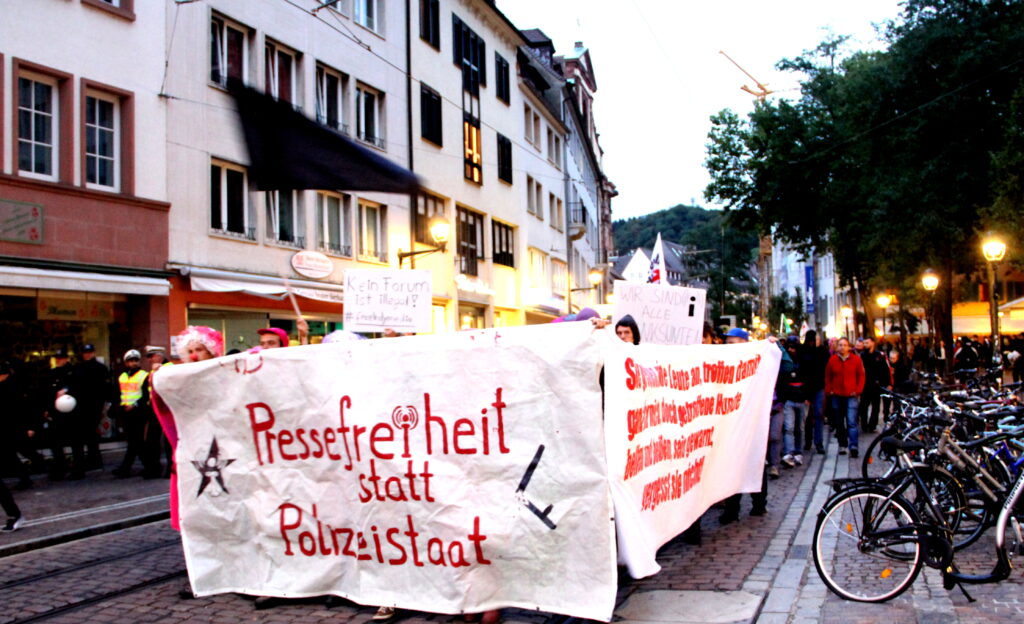 indymedia-Demo in Freiburg 2017.