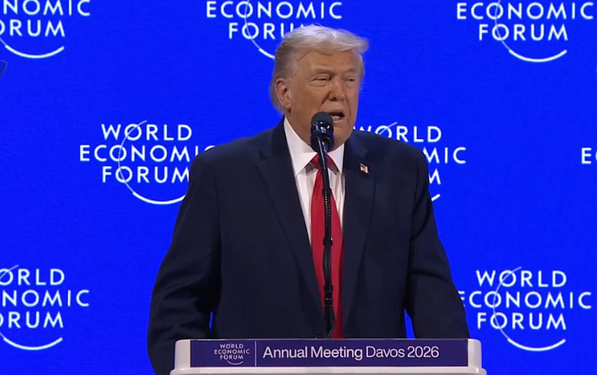 Donald Trump bei seiner Rede auf dem Weltwirtschaftsforum