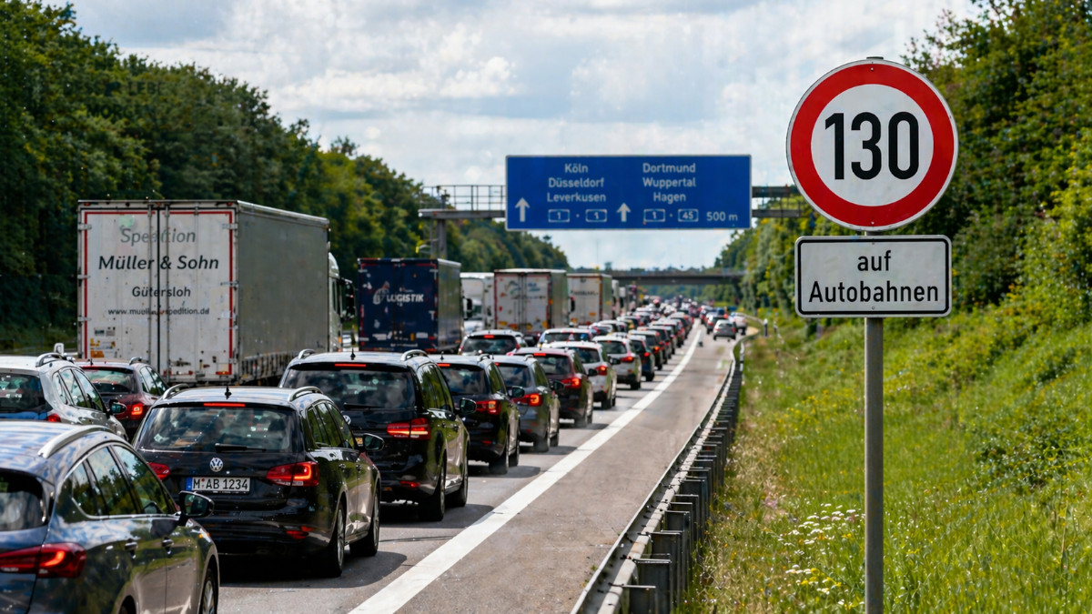 Stau auf der Autobahn