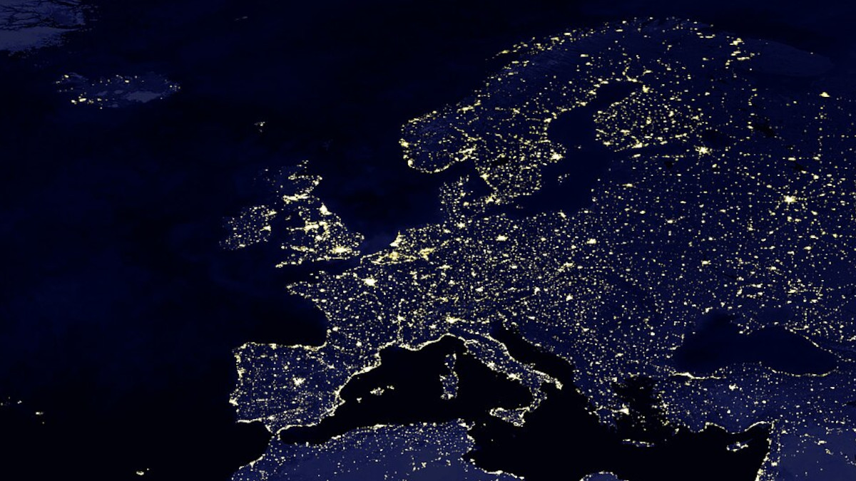 Europa bei Nacht