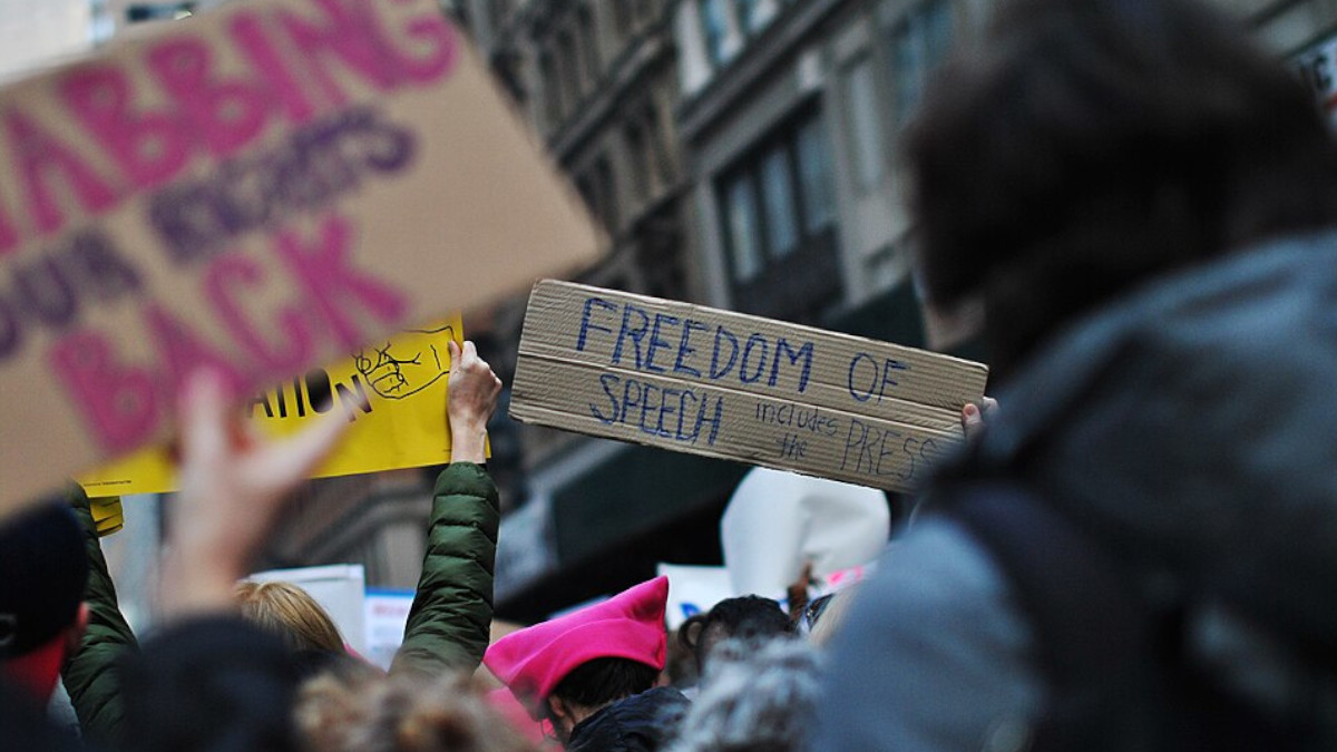 Meinungsfreiheit, Demo, Schild
