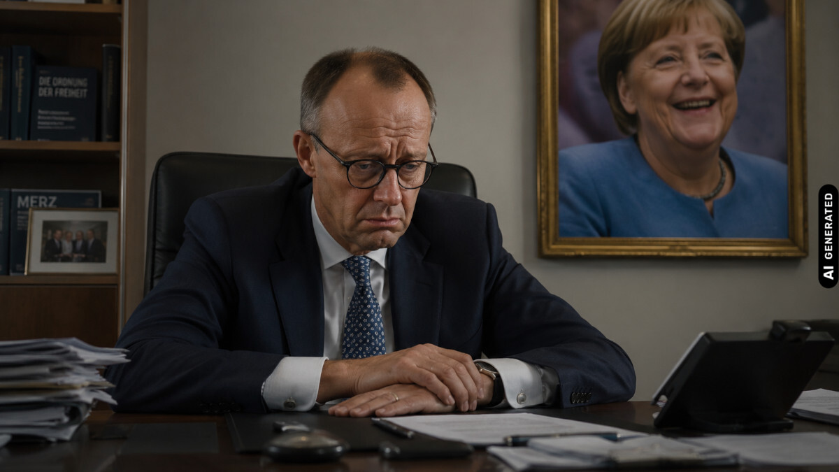 Friedrich Merz ist traurig. - KI generiert