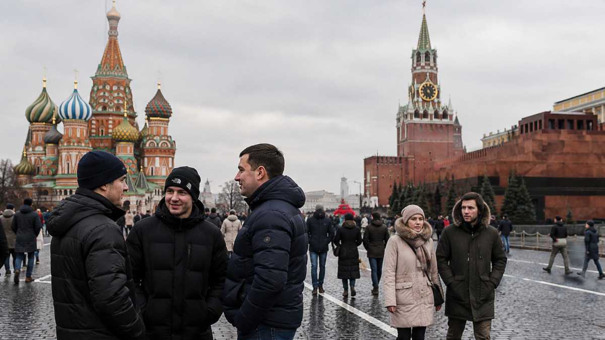 Russen, Moskau, KI-generiert