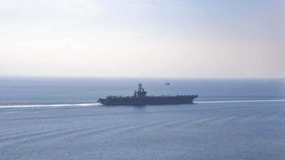 USS Dwight D. Eisenhower (CVN-69) in the Strait of Hormuz