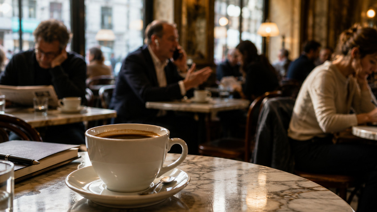 Kaffeehaus, KI-generiert
