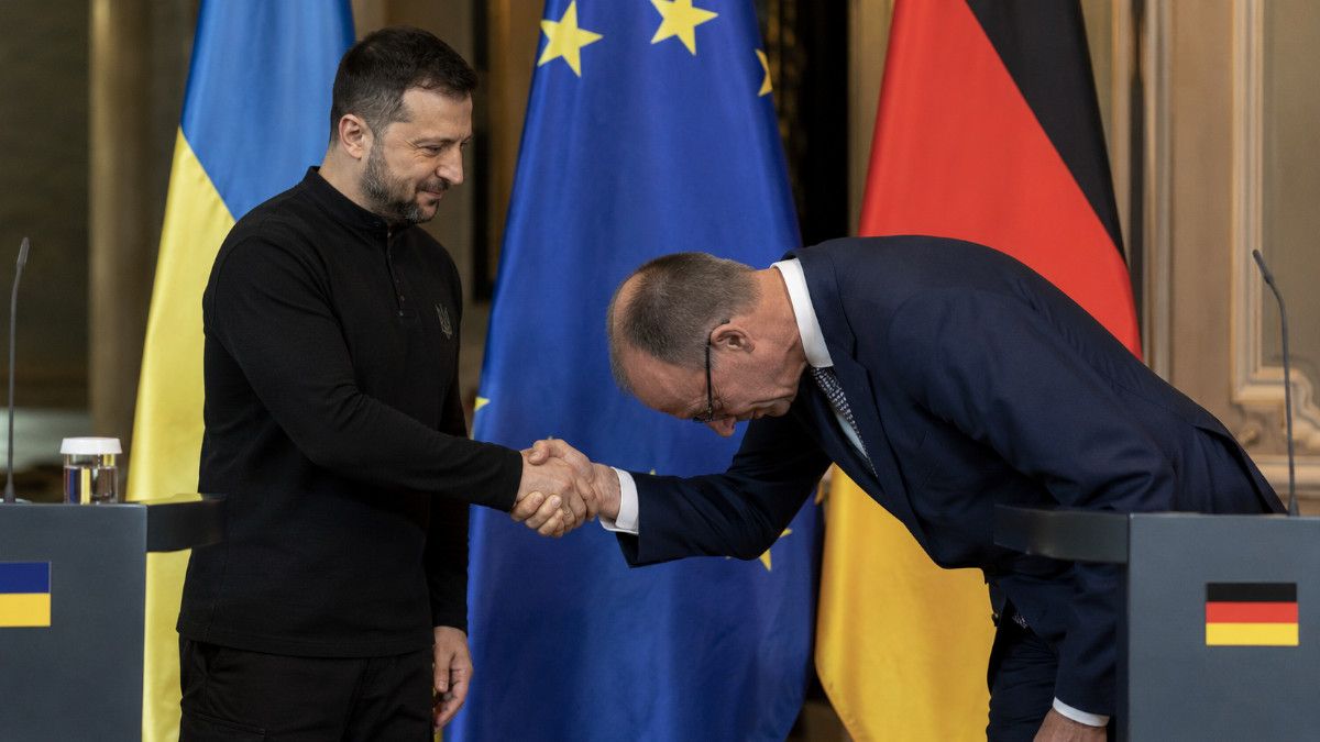 Selenski und Merz, KI-generiert
