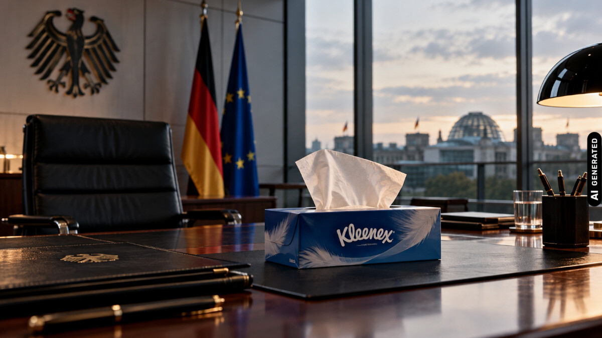 Kleenex im Kanzleramt, KI-generiert
