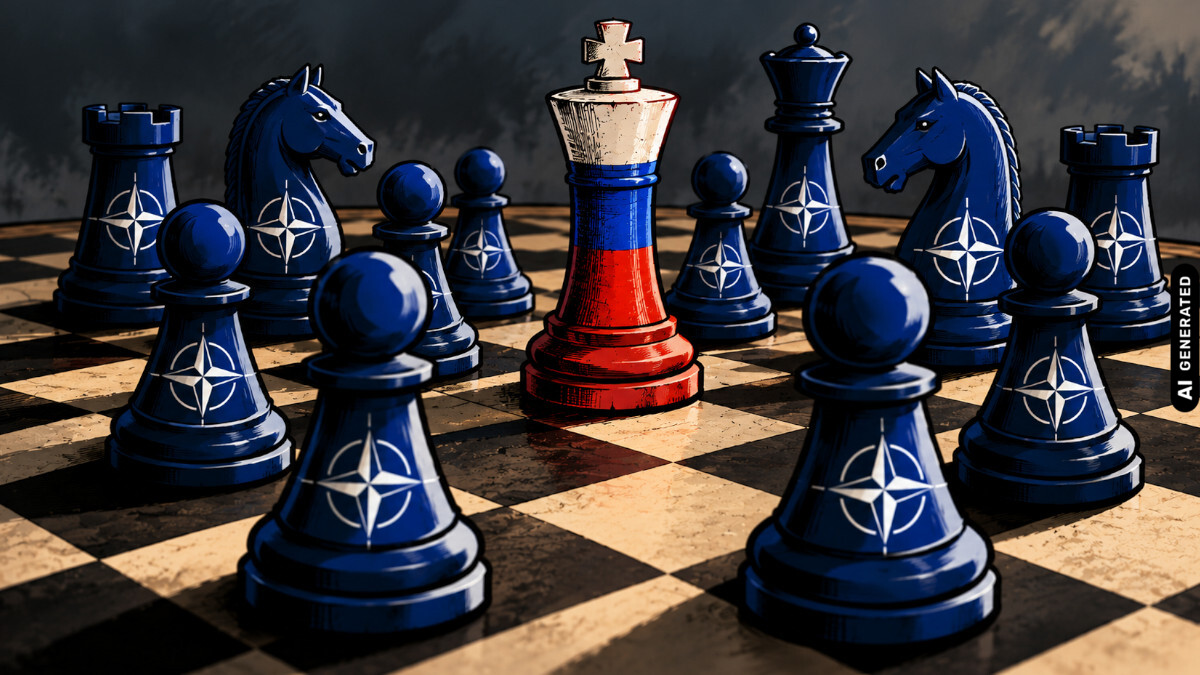 Schachbrett, Symbolbild NATO-Expansion, KI-generiert