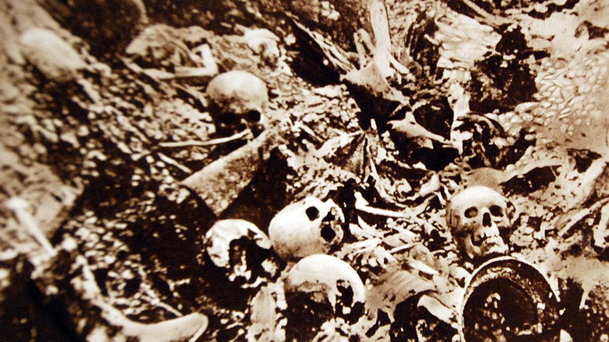 Gebeine toter Soldaten, Erster Weltkrieg, 1919, Verdun